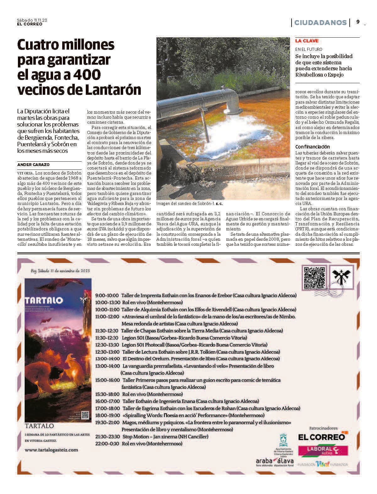 Programación del lunes - Tartalo Festival