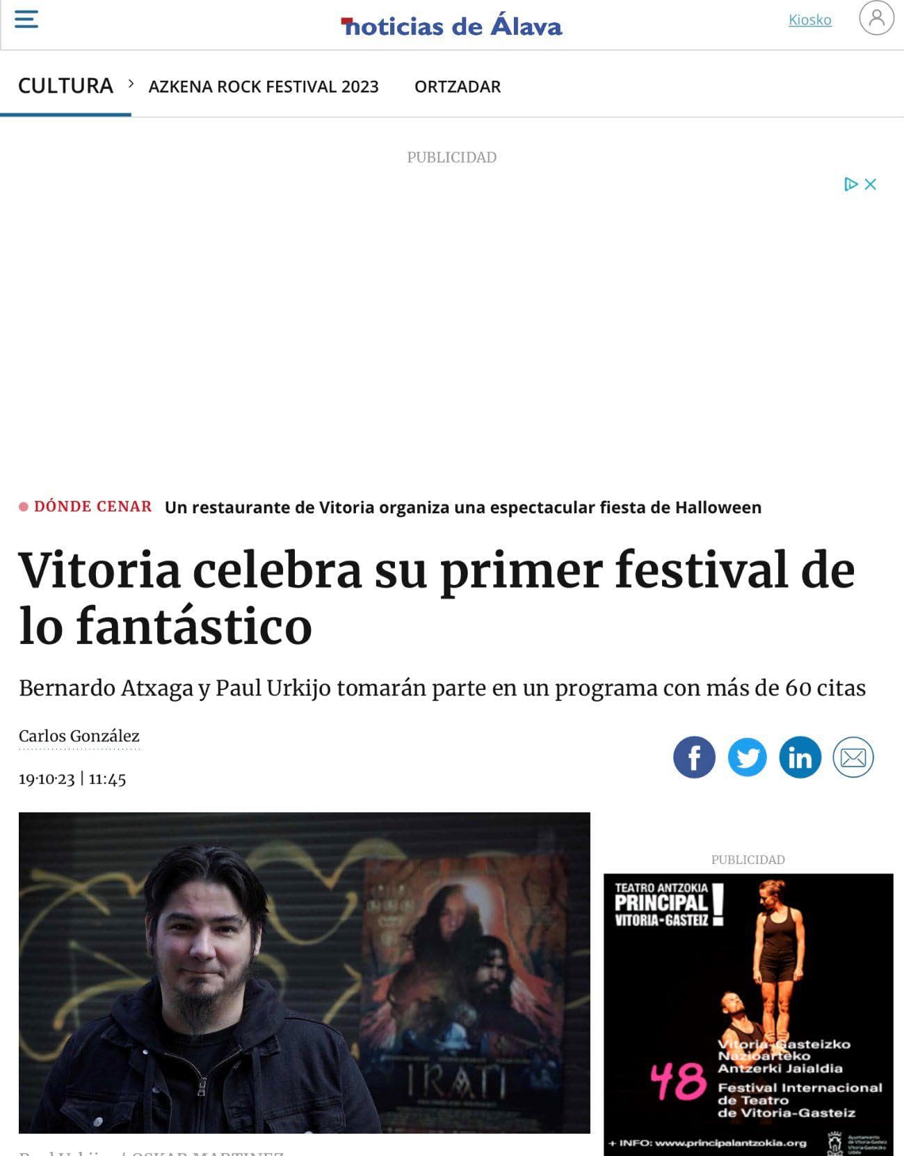 Vitoria celebrates its first fantastic arts festival