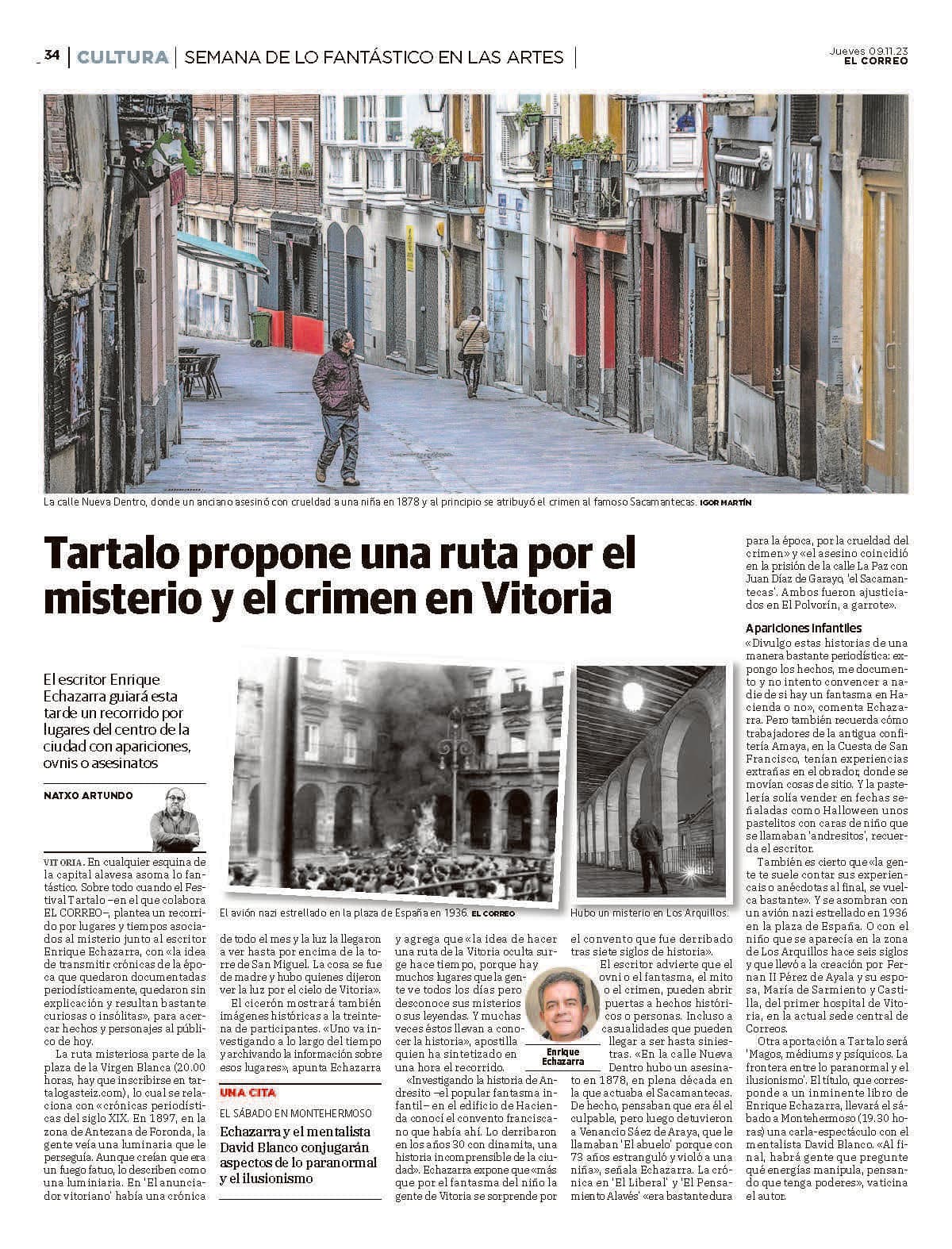 Tartalo propone una ruta por el misterio y el crimen en Vitoria