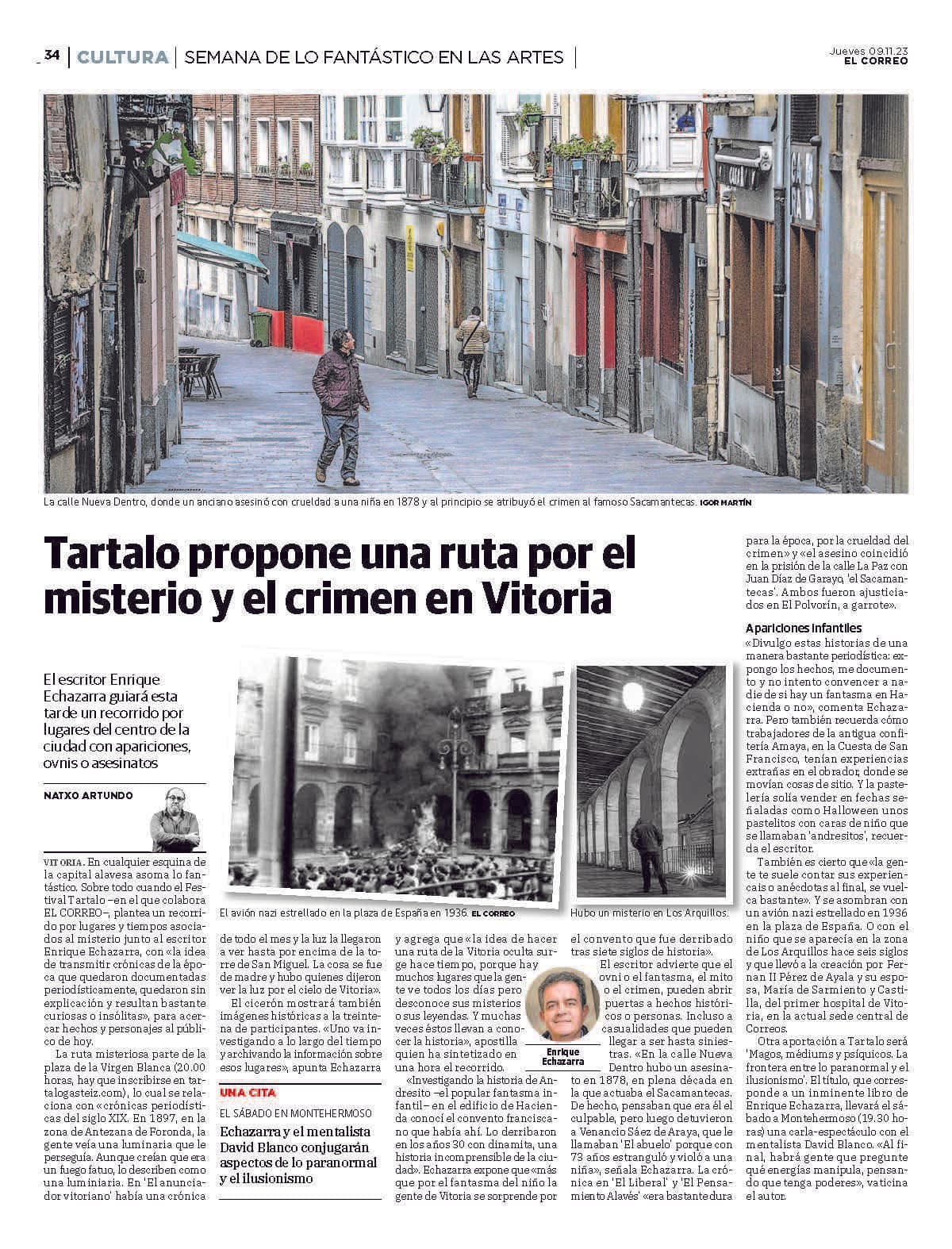 Tartalo proposes a mystery and crime route in Vitoria