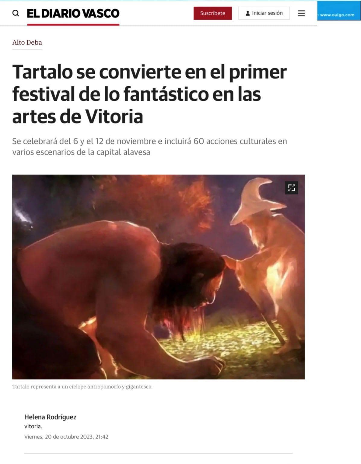 Tartalo becomes the first fantastic arts festival in Vitoria